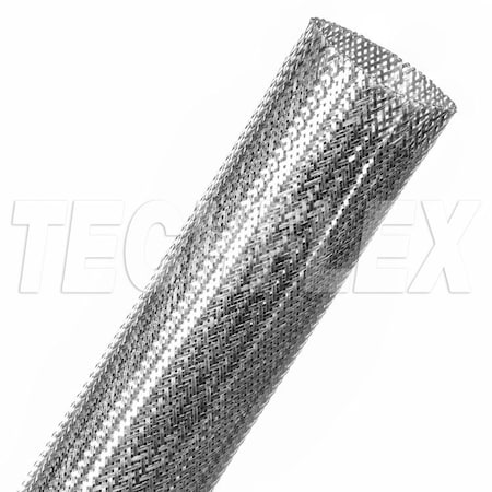 Braided Cable Sleeve, 1-1/4 in Inside Dia., 2 in Max Bundle Dia., 30 ft, Silver MPN:CXN1.25SV