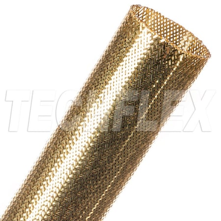 Braided Cable Sleeve, 1-1/2 in Inside Dia., 3 in Max Bundle Dia., 25 ft, Gold MPN:CXN1.50GL