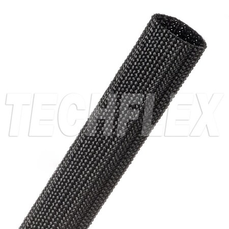 Braided Cable Sleeve, 7/8 in Inside Dia., 50 ft, Nylon, Black MPN:DBN0.88BK