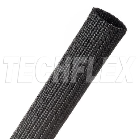 Braided Cable Sleeve, 1 in Inside Dia., 50 ft, Nylon, Black MPN:DBN1.00BK