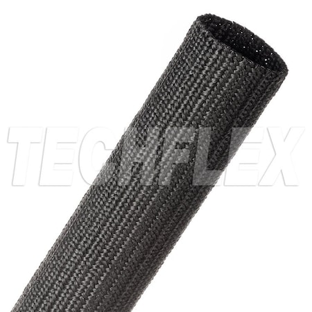 Braided Cable Sleeve, 1-1/4 in Inside Dia., 50 ft, Nylon, Black MPN:DBN1.25BK