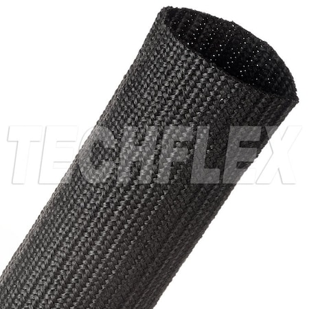 Braided Cable Sleeve, 2-3/16 in Inside Dia., 50 ft, Nylon, Black MPN:DBN2.19BK