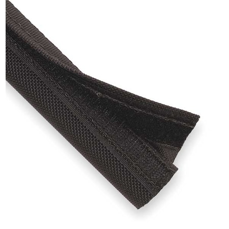 Braided Cable Sleeve, 2 in Inside Dia., 2 in Max Bundle Dia., 25 ft, Nylon, Black MPN:DWN2.00BK25