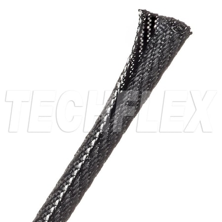 Braided Cable Wrap, 3/16 in Inside Dia., Polyester, Black; White MPN:F6V0.19TB