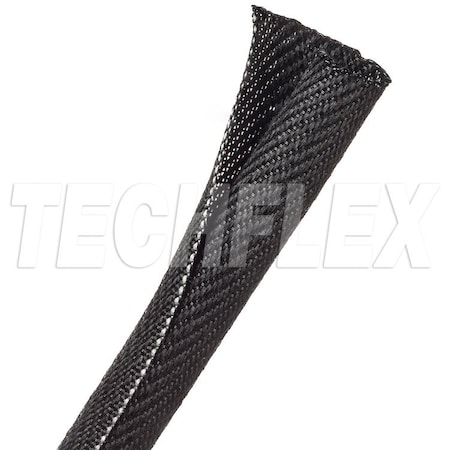 Braided Cable Wrap, 1/2 in Inside Dia., Polyester, Black; White MPN:F6V0.50TB