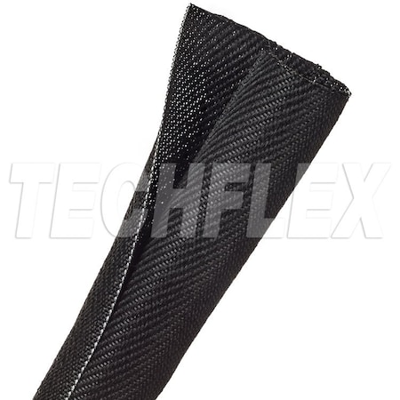 Braided Cable Wrap, 1 in Inside Dia., Polyester, Black; White MPN:F6V1.00TB