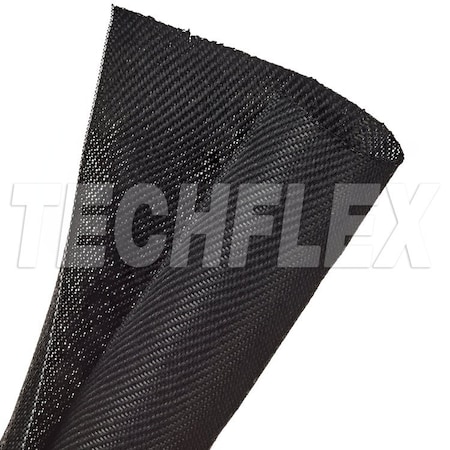 Braided Cable Wrap, 1-1/2 in Inside Dia., Polyester, Black; White MPN:F6V1.50TB