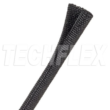 Braided Cable Wrap, 1/4 in Inside Dia., Fiberglass, Black MPN:F6W0.25BK