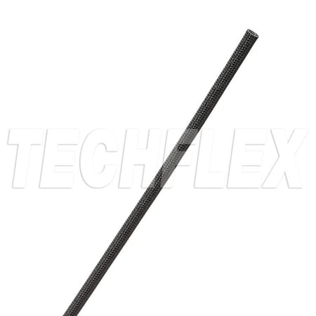 Braided Cable Sleeve, 0.09 in Max Bundle Dia., 100 ft, Fiberglass, Black MPN:FGLG.12BK