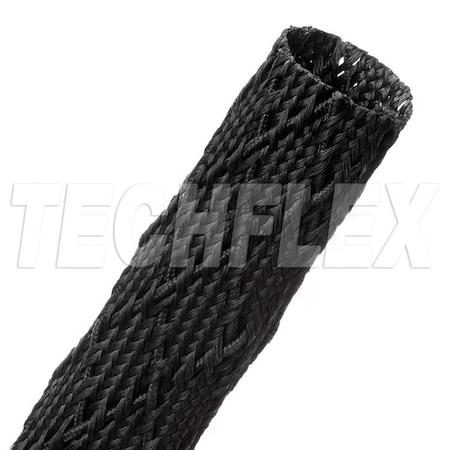 Braided Cable Sleeve, 1-1/4 in Inside Dia., 3-3/8 in Max Bundle Dia., 25 ft, Fiberglass, Black MPN:FGS1.25BK