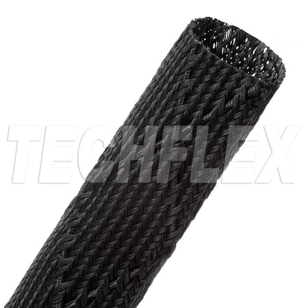 Braided Cable Sleeve, 1-3/8 in Inside Dia., 4 3/8 in Max Bundle Dia., 25 ft, Fiberglass, Black MPN:FGS1.38BK