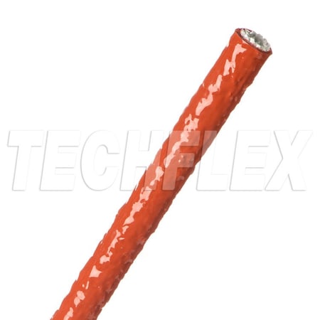 Braided Cable Sleeve, 1/4 in Inside Dia., 50 ft, Fiberglass, Red MPN:FIA0.25RD