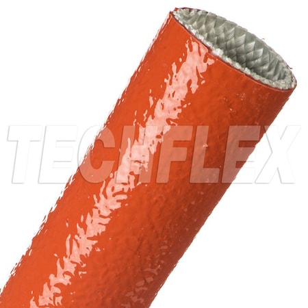 Braided Cable Sleeve, 1-5/8 in Inside Dia., 25 ft, Fiberglass, Red MPN:FIA1.63RD