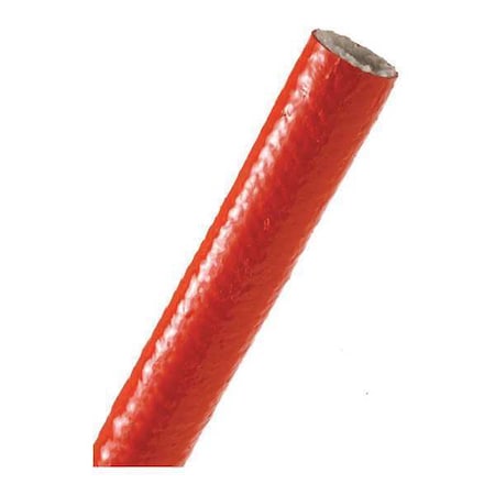 Coated Cable Sleeve, 7/8 in Inside Dia., 0.88 in Max Bundle Dia., 5 ft, Fiberglass, Red MPN:FIN0.88RD5