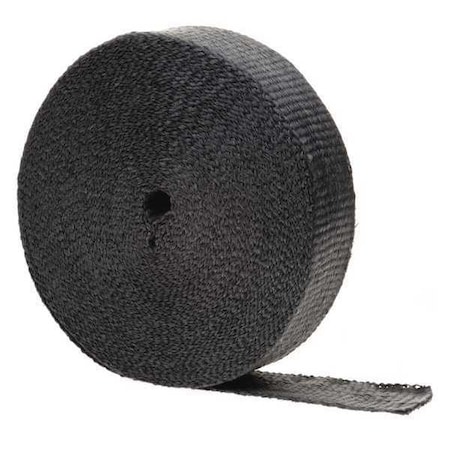 Braided Cable Wrap, 2 in Max Bundle Dia., 100 ft, Fiberglass, Black MPN:HFN2.00BK100