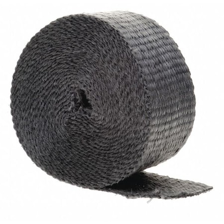 Braided Cable Wrap, 2 in Max Bundle Dia., 25 ft, Fiberglass, Black MPN:HFN2.00BK25