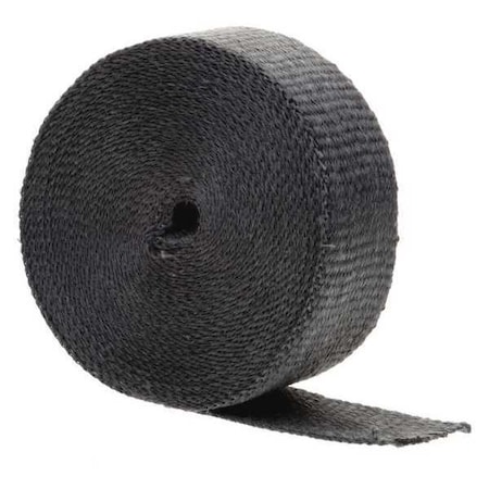 Braided Cable Wrap, 2 in Max Bundle Dia., 50 ft, Fiberglass, Black MPN:HFN2.00BK50