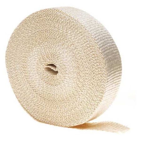 Braided Cable Wrap, 2 in Max Bundle Dia., 100 ft, Fiberglass, Off White MPN:HFN2.00NT100