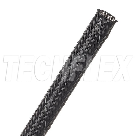 Braided Cable Sleeve, 3/8 in Inside Dia., 5/8 in Max Bundle Dia., 125 ft, Black; White MPN:HTN0.38TB