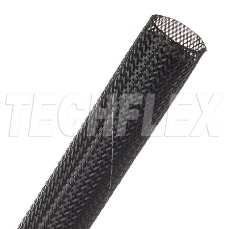 Braided Cable Sleeve, 1 in Inside Dia., 1-5/8 in Max Bundle Dia., 65 ft, Black; White MPN:HTN1.00TB