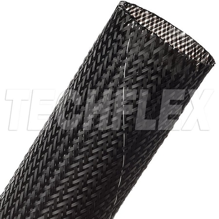 Braided Cable Sleeve, 2 in Inside Dia., 3-1/2 in Max Bundle Dia., 50 ft, Black; White MPN:HTN2.00TB