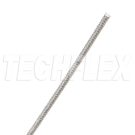 Braided Cable Sleeve, 1 in Inside Dia., 100 ft, Copper, Silver MPN:MBN0.06SV