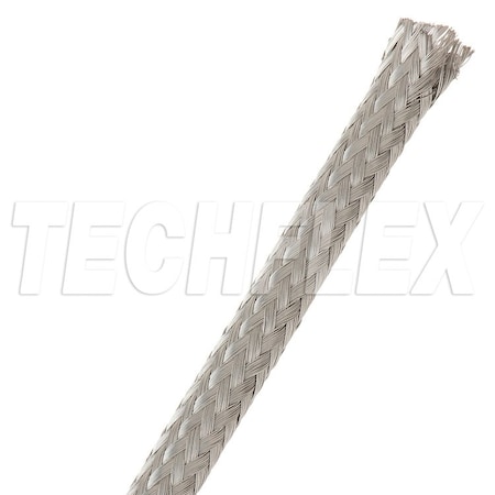Braided Cable Sleeve, 13/64 in Inside Dia., 100 ft, Copper, Silver MPN:MBN0.20SV