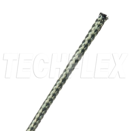 Braided Cable Sleeve, 1/8 in Inside Dia., 1/4 in Max Bundle Dia., 25 ft, Green MPN:NXN0.13GN