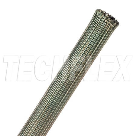Braided Cable Sleeve, 1/2 in Inside Dia., 5/8 in Max Bundle Dia., 25 ft, Green MPN:NXN0.50GN