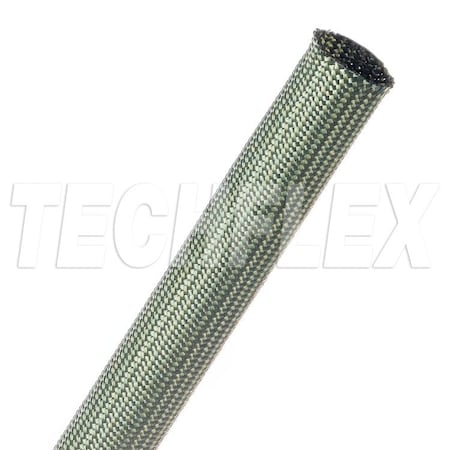 Braided Cable Sleeve, 5/8 in Inside Dia., 7/8 in Max Bundle Dia., 25 ft, Green MPN:NXN0.63GN