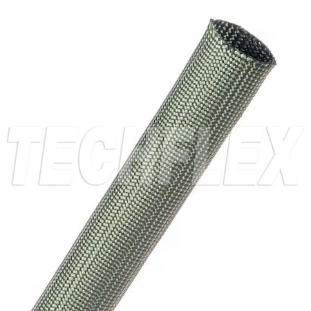 Braided Cable Sleeve, 3/4 in Inside Dia., 1 in Max Bundle Dia., 25 ft, Green MPN:NXN0.75GN