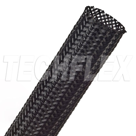 Braided Cable Sleeve, 1-1/4 in Inside Dia., 2 in Max Bundle Dia., 50 ft, Nylon, Black MPN:SDN1.25BK