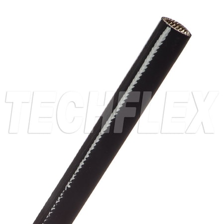 Braided Cable Sleeve, 3/8 in Inside Dia., 50 ft, Fiberglass, Black MPN:SFA0.38BK