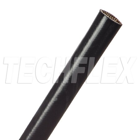 Braided Cable Sleeve, 1/2 in Inside Dia., 50 ft, Fiberglass, Black MPN:SFA0.50BK
