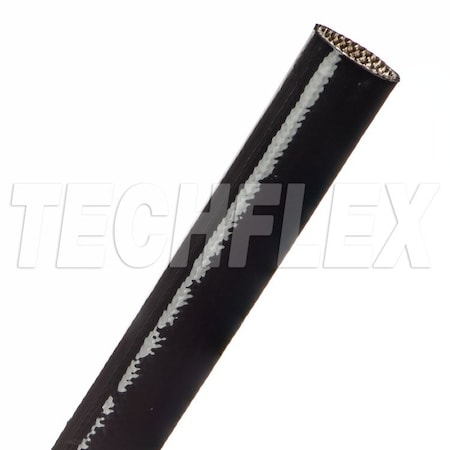 Braided Cable Sleeve, 5/8 in Inside Dia., 50 ft, Fiberglass, Black MPN:SFA0.63BK
