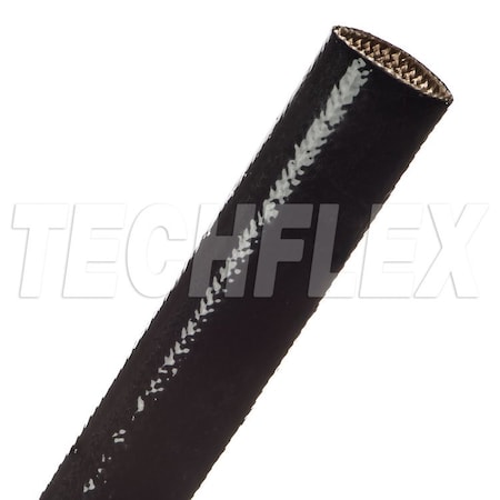 Braided Cable Sleeve, 1 in Inside Dia., 50 ft, Fiberglass, Black MPN:SFA1.00BK