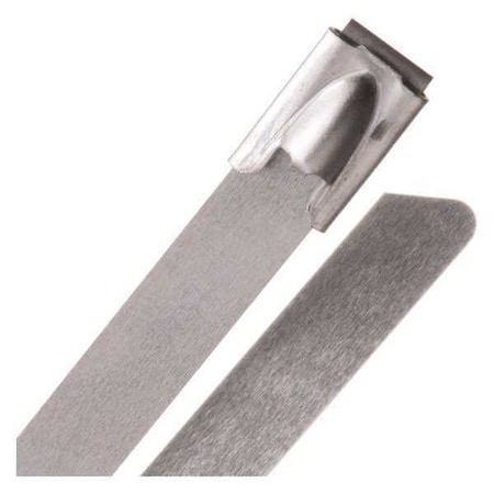 Cable Tie, 20 in L, Silver, Stainless Steel, 250 lb Strength MPN:SSH20.0SV4