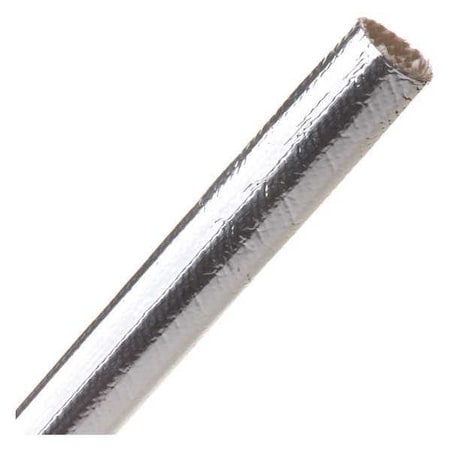 Coated; Braided Cable Sleeve, Fiberglass, Silver MPN:TTN0.38SV10