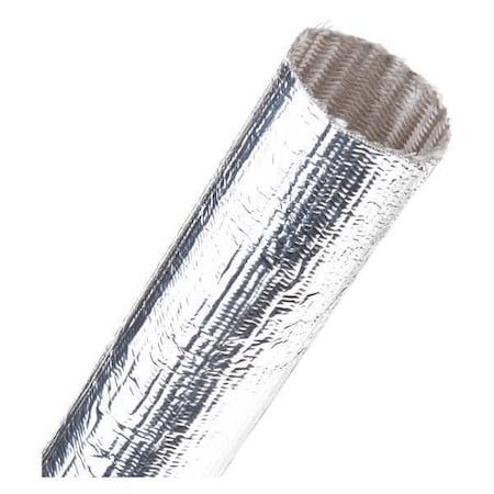 Coated; Braided Cable Sleeve, Fiberglass, Silver MPN:TTN1.25SV5