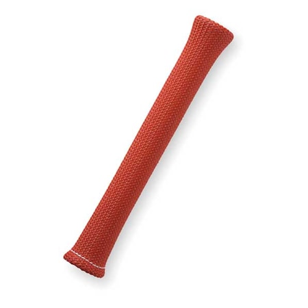 Braided Cable Sleeve, 3/4 in Inside Dia., 0.82 in Max Bundle Dia., 7-1/2 in, Fiberglass, Red MPN:UUN7.50RD