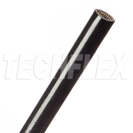 Braided Cable Sleeve, 7/16 in Inside Dia., 50 ft, Fiberglass, Black MPN:VGA0.44BK
