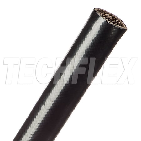 Braided Cable Sleeve, 7/8 in Inside Dia., 50 ft, Fiberglass, Black MPN:VGA0.88BK