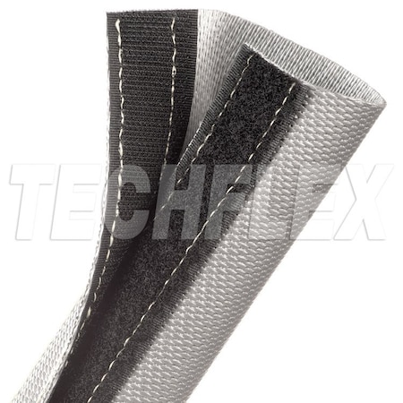 Braided Cable Wrap, 1-1/2 in Inside Dia., 25 ft, Silver MPN:WWH1.50SV
