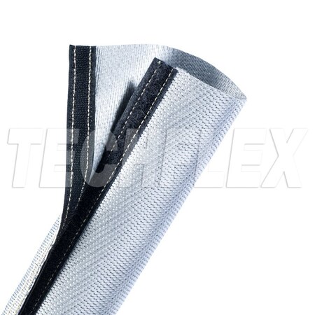 Braided Cable Wrap, 2 in Inside Dia., 25 ft, Silver MPN:WWH2.00SV