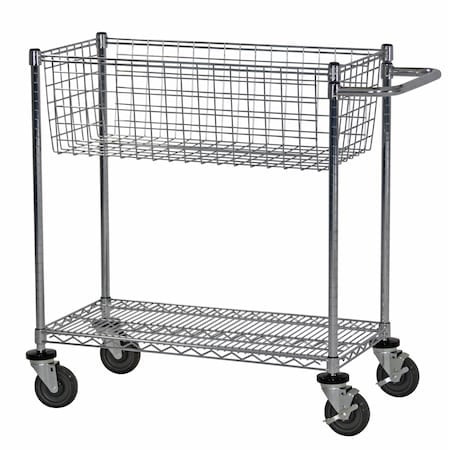 Supply Cart, 1 Basket-1 Shelf, 18x42x40 MPN:MC24.1