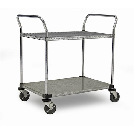 Solid Utility Cart, 3-Shelf, 24x36x40 MPN:RD344CH-SLD