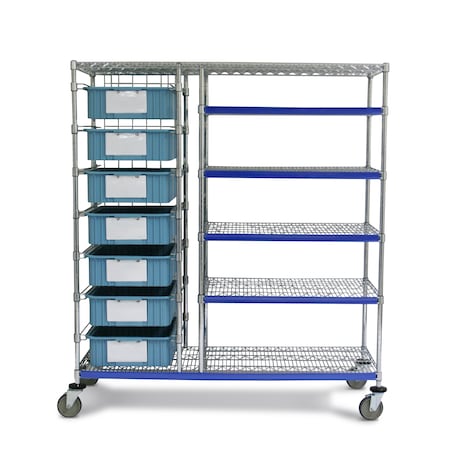 Bin Storage Cart, 7 bins, 24x72x69 MPN:CVTU72