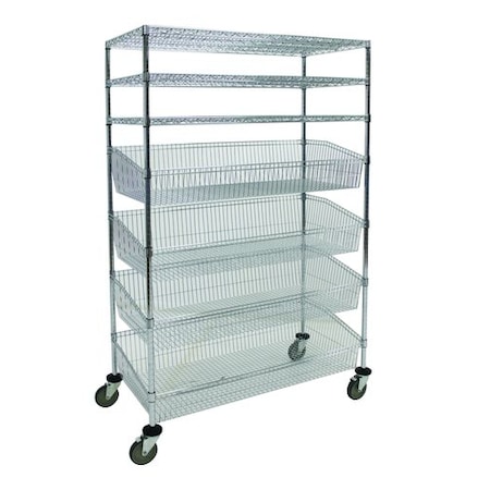 Combo Unit, 4 Basket, 3 Shelf, 18x24x80 MPN:82B4S3-80