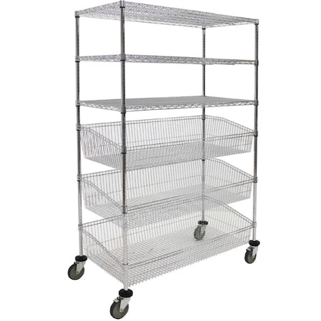 Combo Unit, 6 Basket, 2 Shelf, 18x36x80 MPN:83B6S2-80