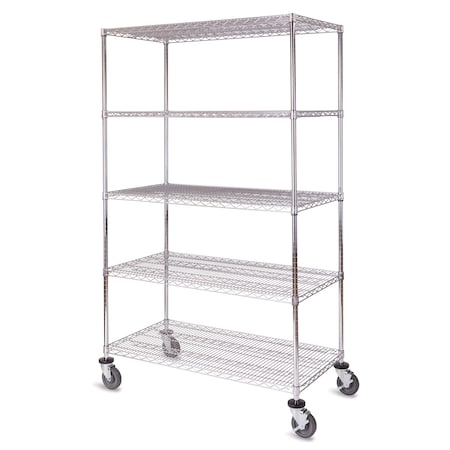 Unit, w/Casters, 5-Shelf, 18x36x69 MPN:MB836CH-5